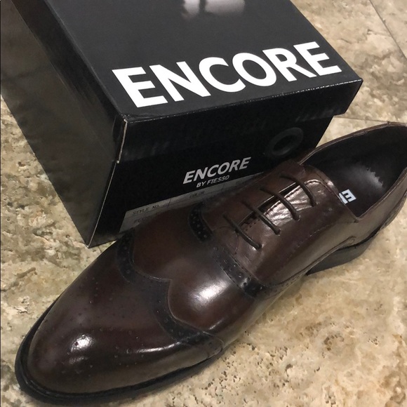 ENCORE, FIESSO Shoes Nwb Fiesso Encore Genuine Leather Brwn Shoe